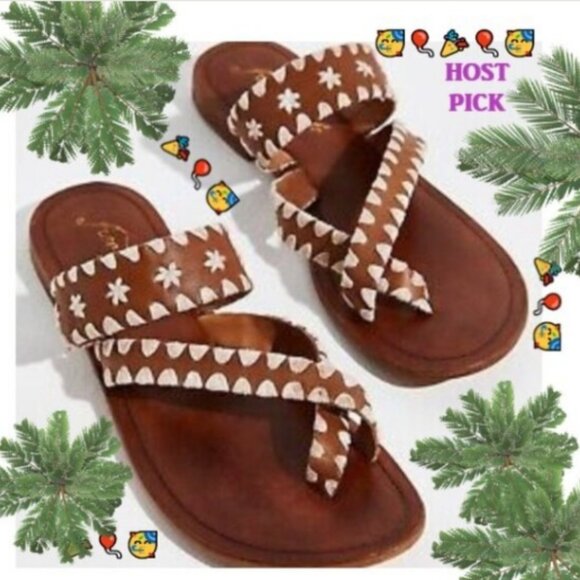 Free People Shoes - Free People Bella Caia Crochet Sandal 8.5 HOST PICK🎈🎉🥳BNIB🆕FAST SHIPPED⚡🚚
